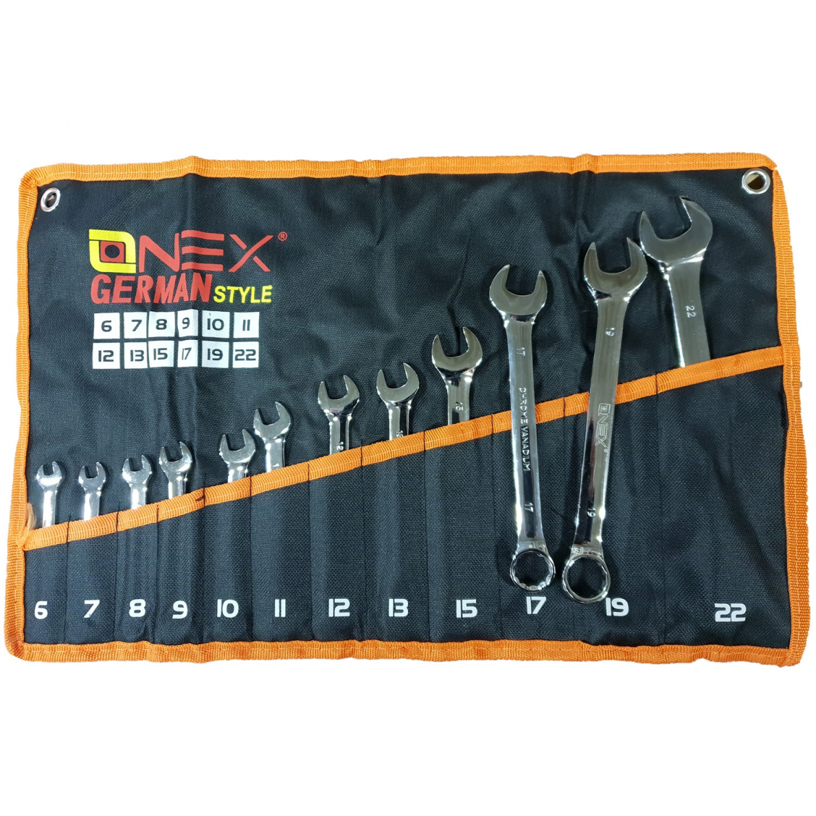 Kombinuotų raktų rinkinys, 6 - 22 mm, 12 vnt. 1 Kombinuotų raktų rinkinys, 6 - 22 mm, 12 vnt. 1