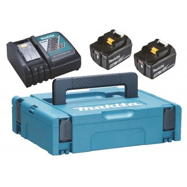 Komplektas 18V, 2XBL1850B, DC18RC, MAKPAC Makita 197624-2