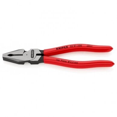 Kombinuotos didelės svertinės jėgos replės KNIPEX 0201200 Kombinuotos didelės svertinės jėgos replės KNIPEX 0201200