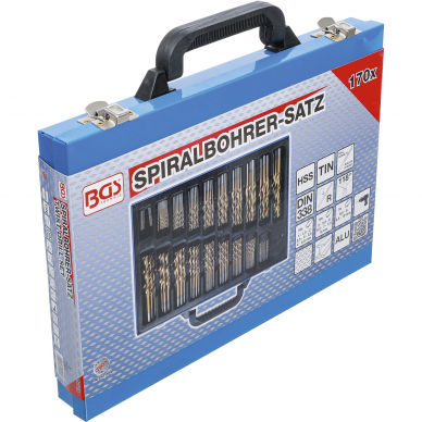 Grąžtų rinkinys HSS BGS-technic 1994, 1 - 10 mm, 170 vnt. 3 Grąžtų rinkinys HSS BGS-technic 1994, 1 - 10 mm, 170 vnt. 3