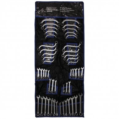 Kombinuotų raktų komplektas BGS-technic coliniai - metriniai dydžiai, 50 vnt. 1 Kombinuotų raktų komplektas BGS-technic coliniai - metriniai dydžiai, 50 vnt. 1