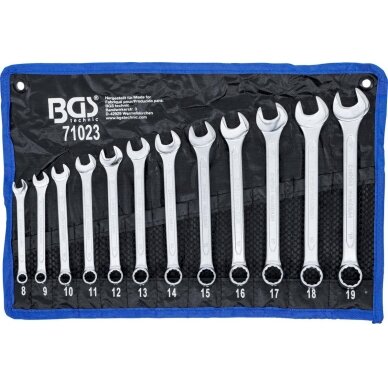 Kombinuotų raktų rinkinys | 8 - 19 mm | 12 vnt. (71023) Kombinuotų raktų rinkinys | 8 - 19 mm | 12 vnt. (71023)