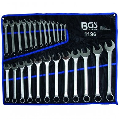 Kombinuotų raktų rinkinys BGS-technic 25 vnt, 6-32 mm, DIN 3113 Cr-V 1 Kombinuotų raktų rinkinys BGS-technic 25 vnt, 6-32 mm, DIN 3113 Cr-V 1