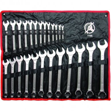 Kombinuotų raktų rinkinys Kraftmann 25 vnt. 6-32MM, Cr-V Kombinuotų raktų rinkinys Kraftmann 25 vnt. 6-32MM, Cr-V