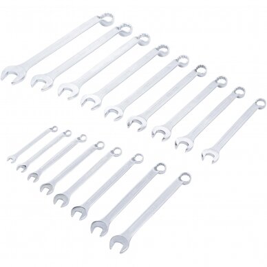 Kombinuotų raktų rinkinys | lenkti galai | 8 - 27 mm | 17 vnt. (30302) 1 Kombinuotų raktų rinkinys | lenkti galai | 8 - 27 mm | 17 vnt. (30302) 1