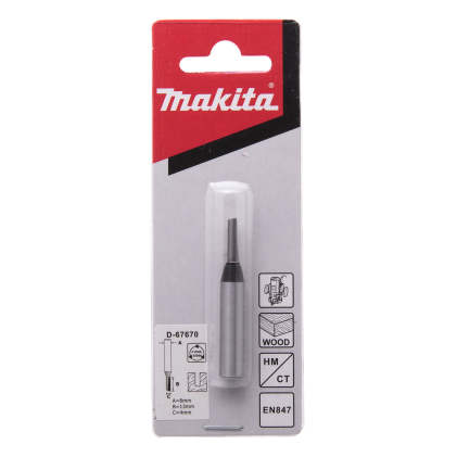 Kotinė freza "flute" Makita D-67670, 1, 4,0x13,0 mm/ 50,8mm, 8mm 2