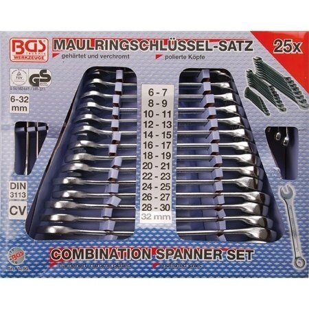 Kombinuotų raktų rinkinys BGS-technic 6 - 32 mm, 25 vnt. Kombinuotų raktų rinkinys BGS-technic 6 - 32 mm, 25 vnt.