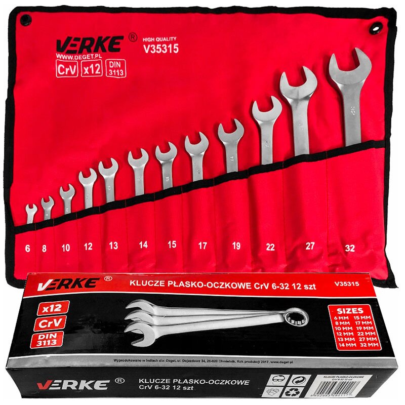 Kombinuotų raktų k-tas 6-32mm 12vnt.