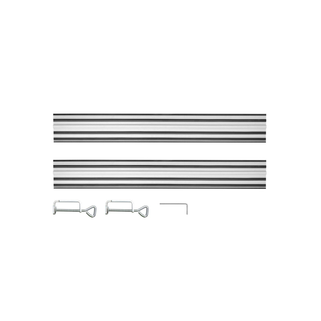 Kreipiamieji bėgiai GRAPHITE 2 x 700 mm, jungtis, 2 spaustuvai Kreipiamieji bėgiai GRAPHITE 2 x 700 mm, jungtis, 2 spaustuvai