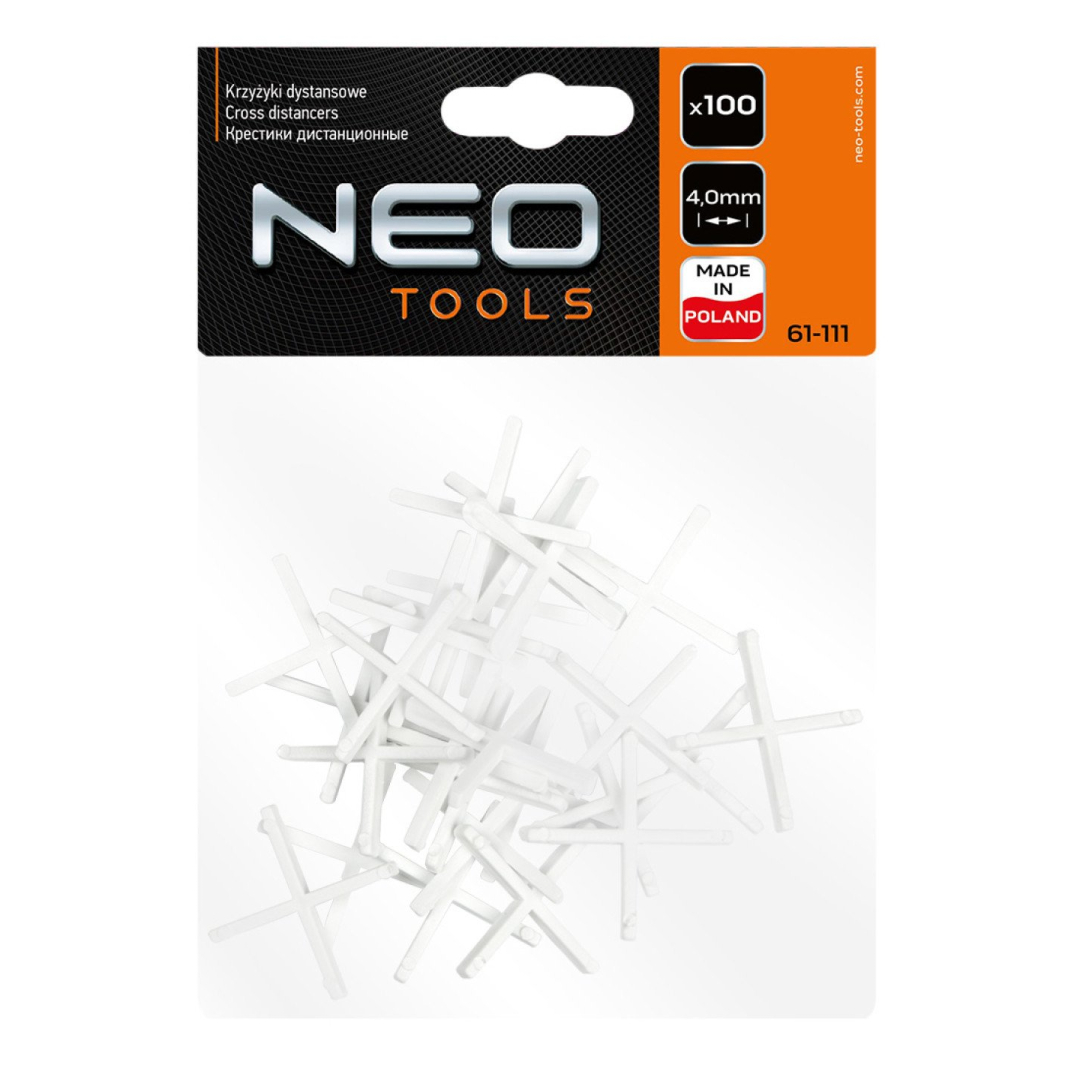 Kryžiukai plytelėms NEO - 4mm, 100pcs 1