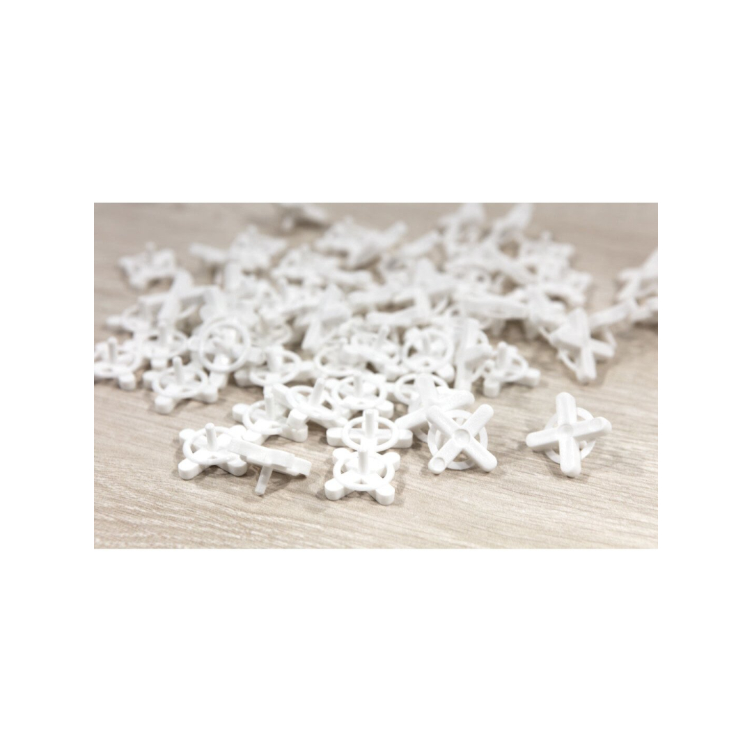 Kryžiukai plytelėms NEO  su žiedu - 3mm, 100pcs 5