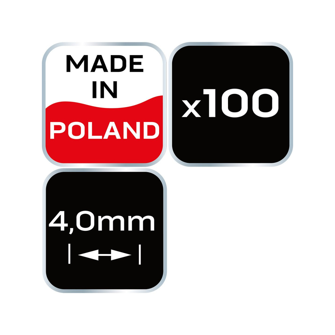 Kryžiukai plytelėms NEO  su žiedu - 4mm, 100pcs 7