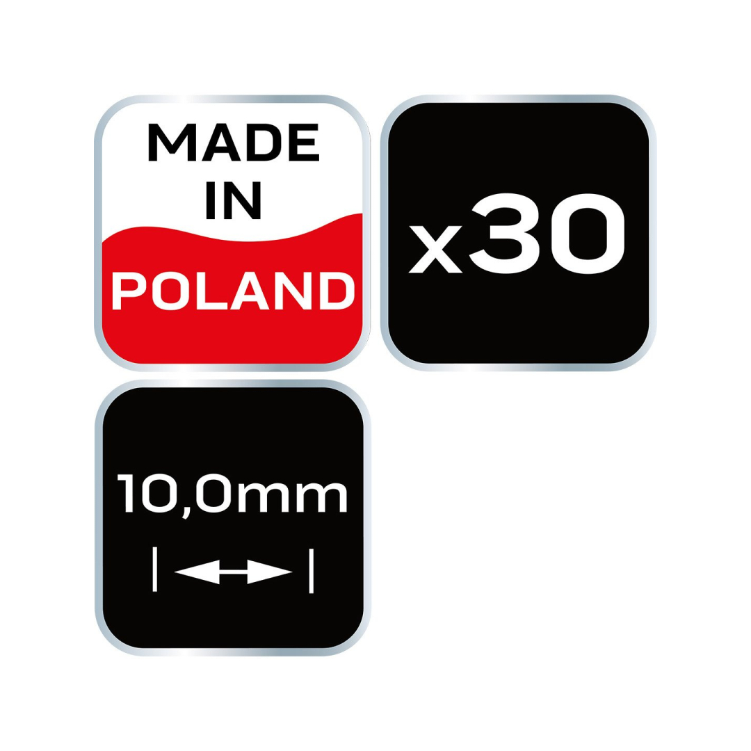Kryžiukai plytelėms T 10,0  mm, 30pcs 7 Kryžiukai plytelėms T 10,0  mm, 30pcs 7