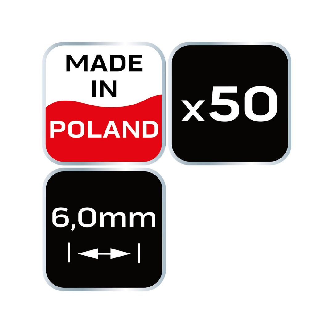 Kryžiukai plytelėms T 6,0 mm, 50pcs 7