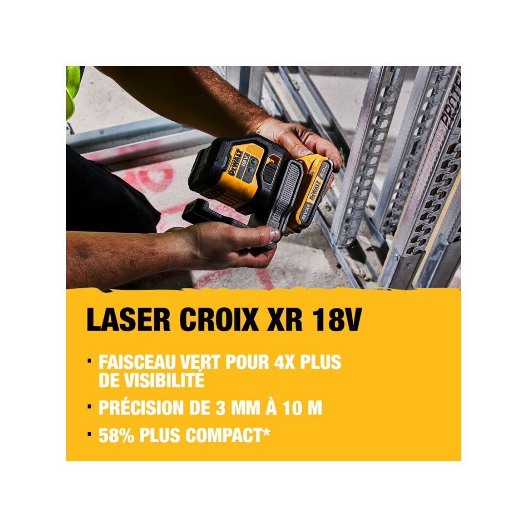 Kryžminis lazerinis nivelyras 18 V (su akumuliatorium 2AH ir pakrovėju) DCLE34021D1-QW DeWALT 4 Kryžminis lazerinis nivelyras 18 V (su akumuliatorium 2AH ir pakrovėju) DCLE34021D1-QW DeWALT 4