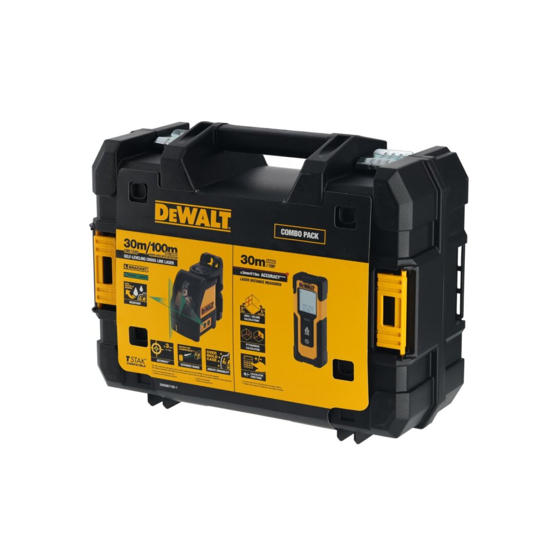 Kryžminis lazeris (žalias) + atstumu matuoklis 30m DW0887100-1 DeWALT 1