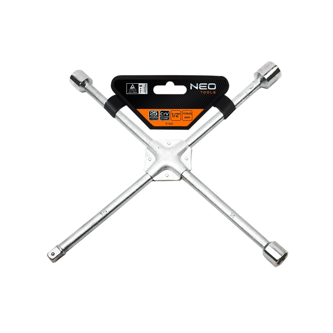 Kryžminis raktas, ratams 17/19/22mm 1/2" 1 Kryžminis raktas, ratams 17/19/22mm 1/2" 1