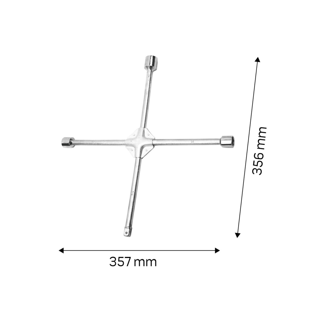 Kryžminis raktas, ratams 17/19/22mm 1/2" 7 Kryžminis raktas, ratams 17/19/22mm 1/2" 7