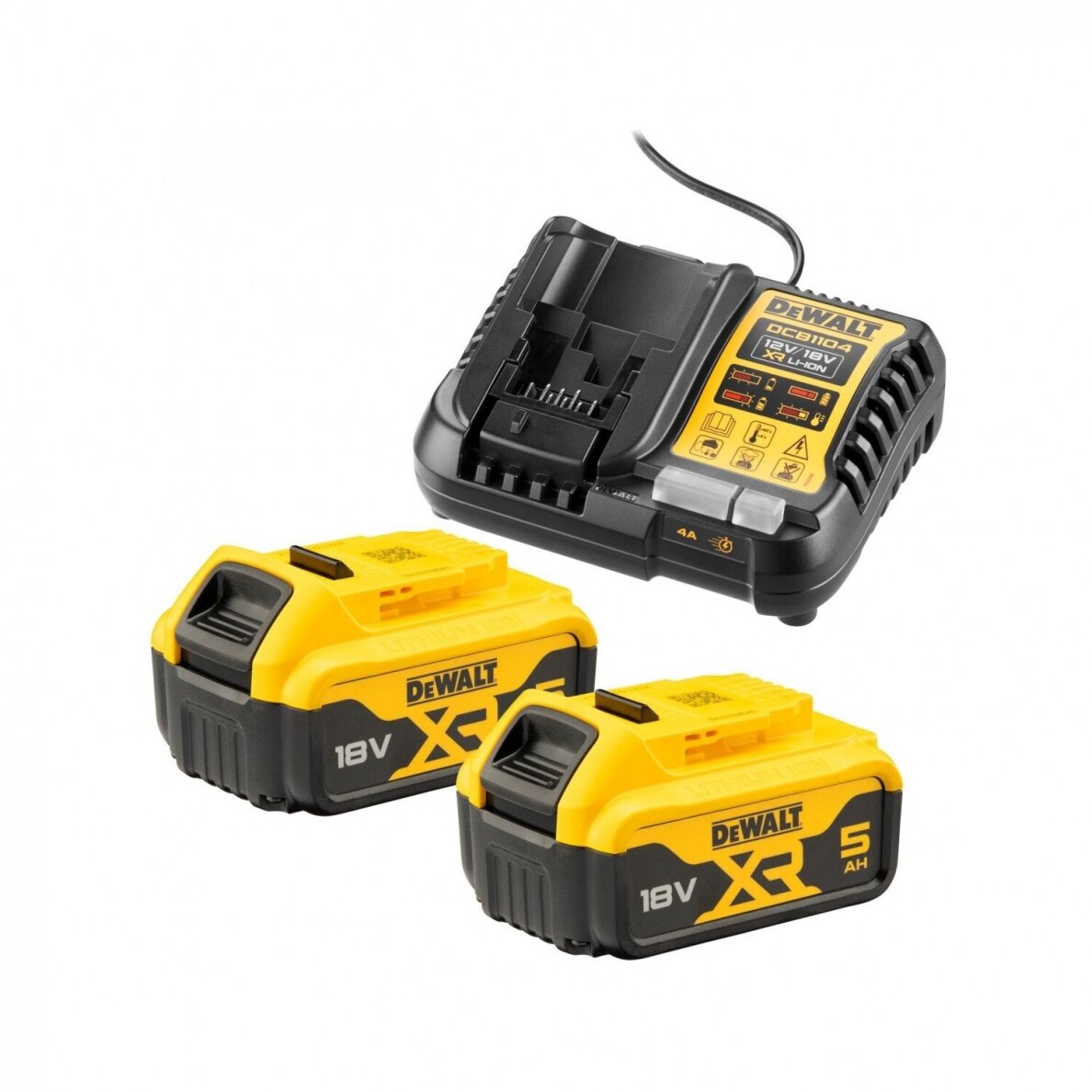 Kroviklis su akumuliatoriais Dewalt DCB1104P2-QW, 12/18 V Kroviklis su akumuliatoriais Dewalt DCB1104P2-QW, 12/18 V