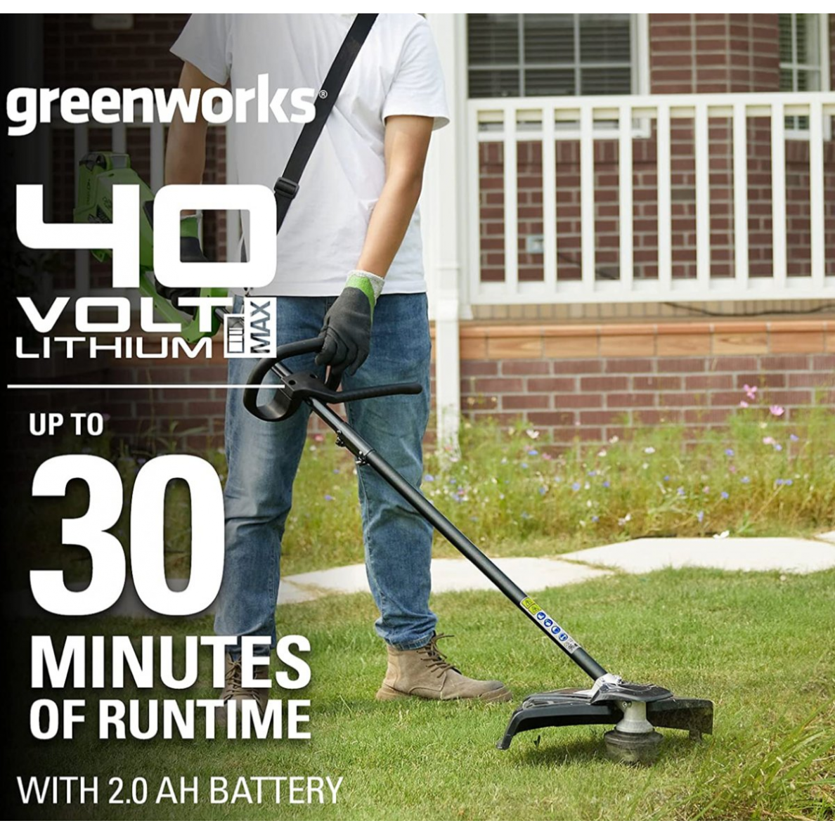 Akumuliatorinis trimeris - žoliapjovė / krūmapjovė Greenworks GD40BC, 40 V, (be akum. ir krov.) 7