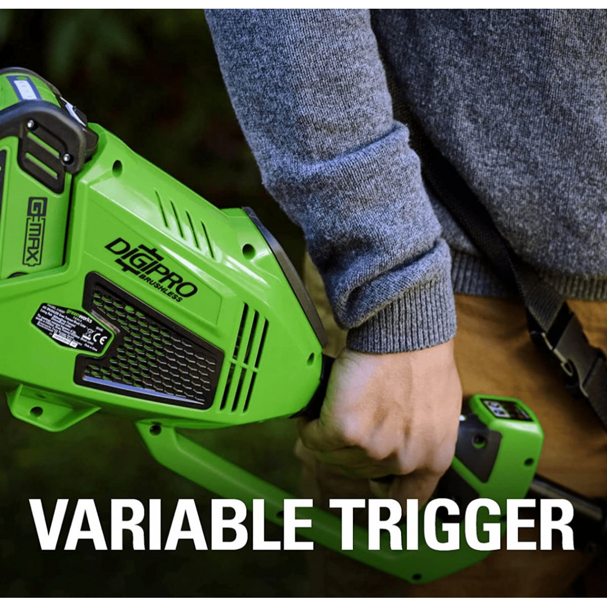 Akumuliatorinis trimeris - žoliapjovė / krūmapjovė Greenworks GD40BC, 40 V, (be akum. ir krov.) 8 Akumuliatorinis trimeris - žoliapjovė / krūmapjovė Greenworks GD40BC, 40 V, (be akum. ir krov.) 8