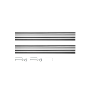 Kreipiamieji bėgiai 2 x 700 mm, jungtis, 2 spaustuvai