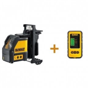 Kryžminis lazerinis nivelyras Dewalt DW088KD + imtuvas Dewalt DE0892