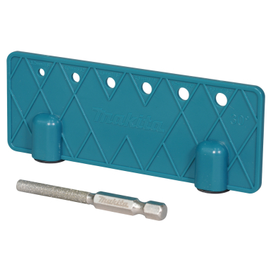 Kreipiančiosios plokštelės ir deimantinės apvalios dildės komplektas Makita D-75627, 4,5mm 1 Kreipiančiosios plokštelės ir deimantinės apvalios dildės komplektas Makita D-75627, 4,5mm 1