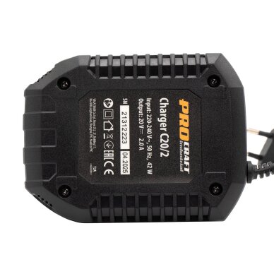Kroviklis ProCraft C20/2, 20 V Li-ion 2