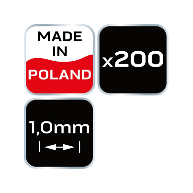 Kryžiukai plytelėms NEO - 1mm, 200pcs 7