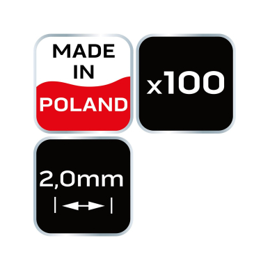 Kryžiukai plytelėms NEO  su žiedu - 2mm, 100pcs 7