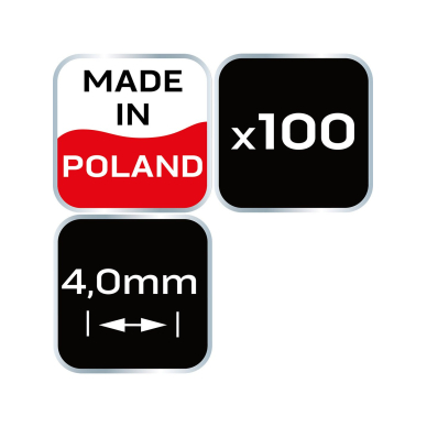 Kryžiukai plytelėms NEO  su žiedu - 4mm, 100pcs 7