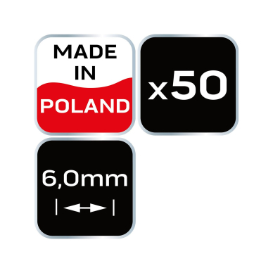 Kryžiukai plytelėms T 6,0 mm, 50pcs 7
