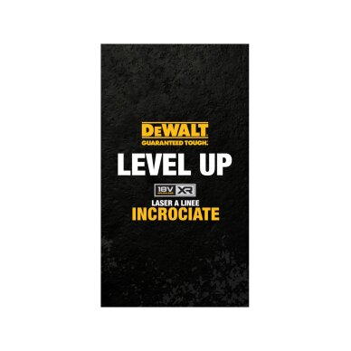 Kryžminis lazerinis nivelyras 18 V (be akumuliatoriaus ir pakrovėjo) DCLE34021N-XJ DeWALT 4