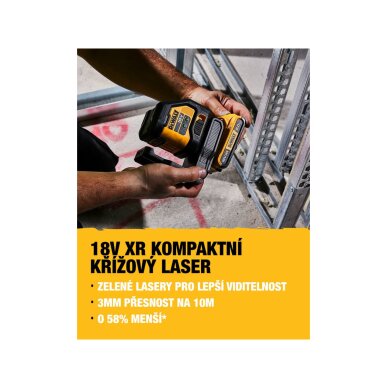 Kryžminis lazerinis nivelyras 18 V (su akumuliatorium 2AH ir pakrovėju) DCLE34021D1-QW DeWALT Kryžminis lazerinis nivelyras 18 V (su akumuliatorium 2AH ir pakrovėju) DCLE34021D1-QW DeWALT