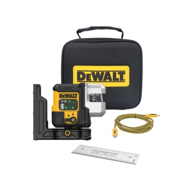 Kryžminis lazerinis (žalias) usb pakraunamas 3x180 DCLE14301GB-XJ DeWALT 3