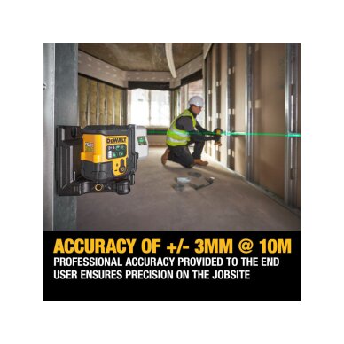 Kryžminis lazerinis (žalias) usb pakraunamas 3x180 DCLE14301GB-XJ DeWALT 6