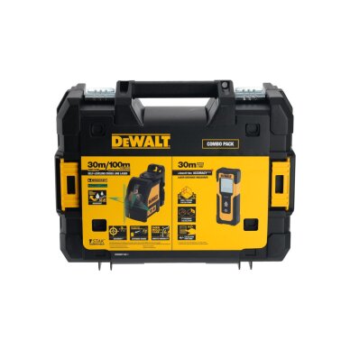 Kryžminis lazeris (žalias) + atstumu matuoklis 30m DW0887100-1 DeWALT 5