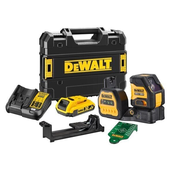 Kryžminis lazerinis nivelyras DeWalt DCE088D1G18-QW, 12/18V, 1x2.0Ah, žalias Kryžminis lazerinis nivelyras DeWalt DCE088D1G18-QW, 12/18V, 1x2.0Ah, žalias
