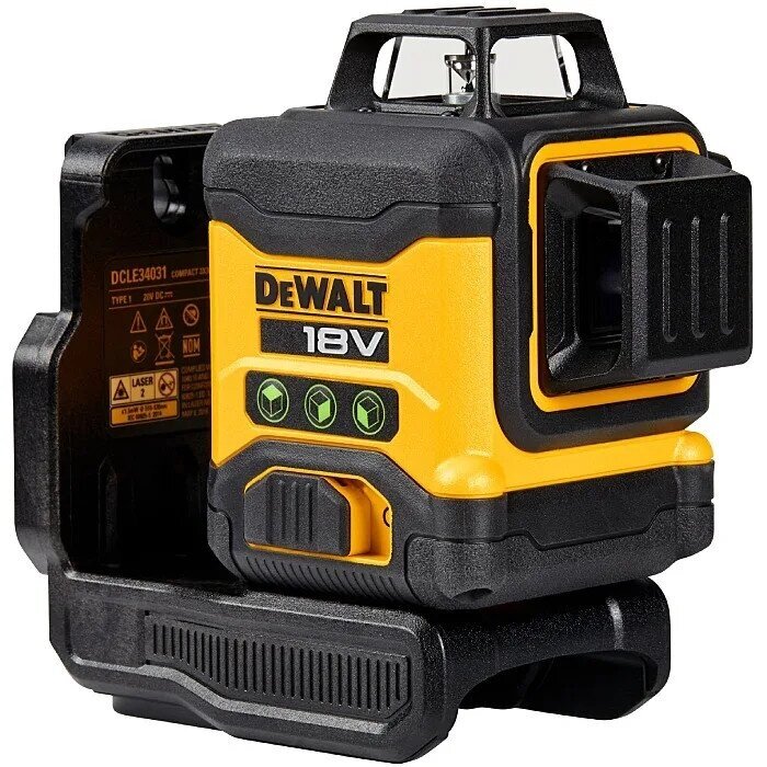 Kryžminis lazerinis nivelyras DeWalt DCLE34031N-XJ, 18V, žalias 1 Kryžminis lazerinis nivelyras DeWalt DCLE34031N-XJ, 18V, žalias 1