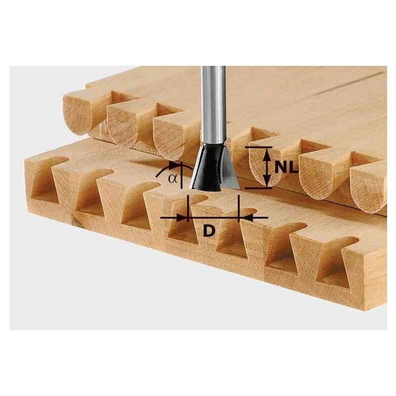 Kregždės uodegos tipo freza Festool HW S8 D14,3/16/10° (491164) Kregždės uodegos tipo freza Festool HW S8 D14,3/16/10° (491164)