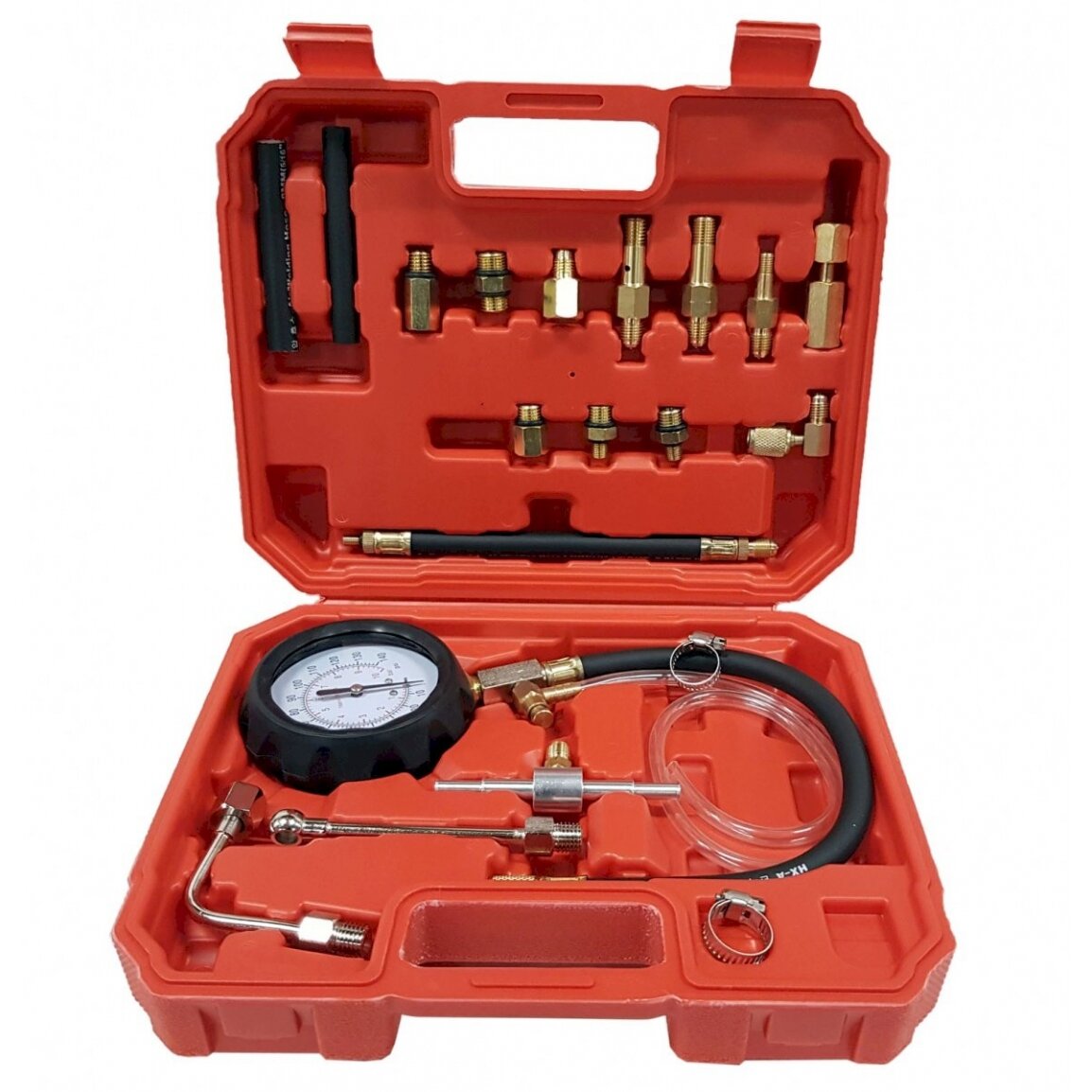 Kuro ir tepalo slėgio / spaudimo matuoklis | su adapteriais (B100117) 1 Kuro ir tepalo slėgio / spaudimo matuoklis | su adapteriais (B100117) 1