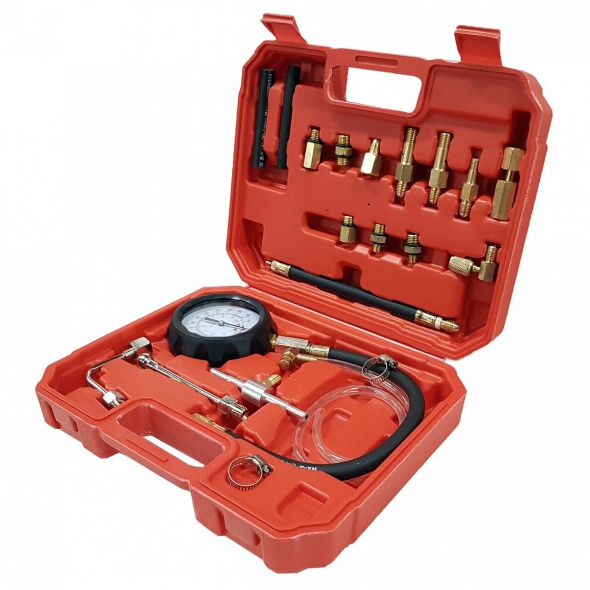 Kuro ir tepalo slėgio / spaudimo matuoklis | su adapteriais (B100117) Kuro ir tepalo slėgio / spaudimo matuoklis | su adapteriais (B100117)