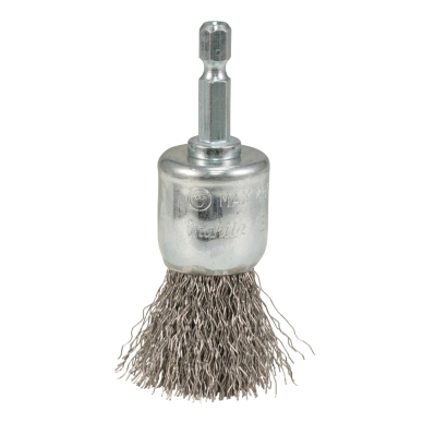 Kūgio formos šveitimo šepetys Makita D-76679, 24mm, su 1/4'' šešiakampiu antgaliu Kūgio formos šveitimo šepetys Makita D-76679, 24mm, su 1/4'' šešiakampiu antgaliu