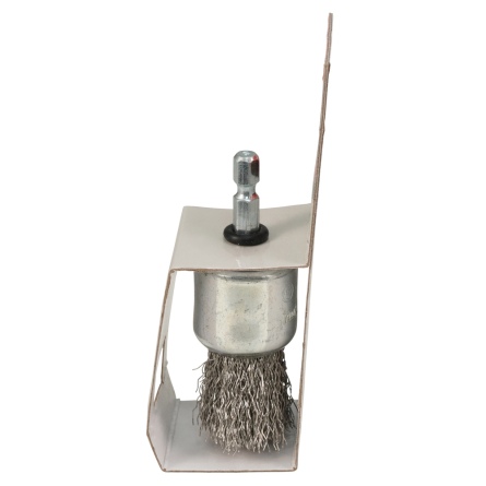 Kūgio formos šveitimo šepetys Makita D-76685, 28mm, su 1/4'' šešiakampiu antgaliu 4 Kūgio formos šveitimo šepetys Makita D-76685, 28mm, su 1/4'' šešiakampiu antgaliu 4