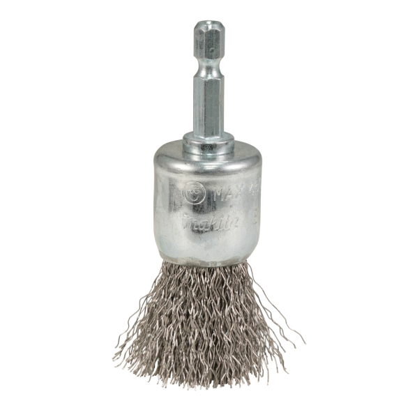 Kūgio formos šveitimo šepetys Makita D-76679, 24mm, su 1/4'' šešiakampiu antgaliu Kūgio formos šveitimo šepetys Makita D-76679, 24mm, su 1/4'' šešiakampiu antgaliu