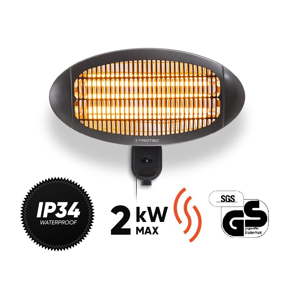 KVARCINIS INFRARAUDONŲJŲ SPINDULIŲ ŠILDYTUVAS TROTEC IR 2000 S KVARCINIS INFRARAUDONŲJŲ SPINDULIŲ ŠILDYTUVAS TROTEC IR 2000 S