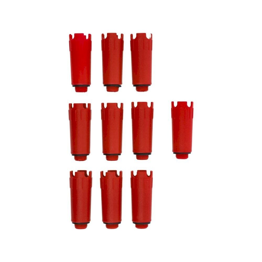 Laikinų kamščių rinkinys | raudoni | centriniam šildymui / buitiniam vandeniui | 10 vnt. (54903)