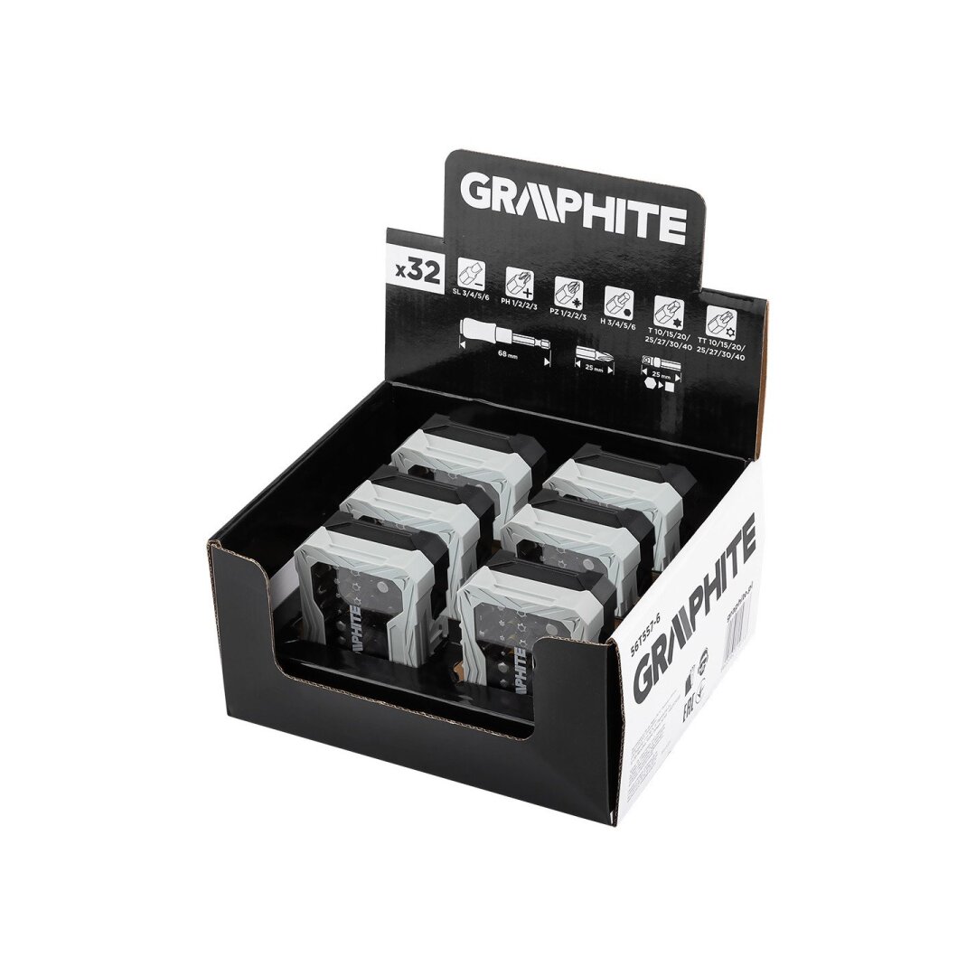 Laikiklis 6 x 56T557 (Antgaliukų rinkinys 32 vnt)