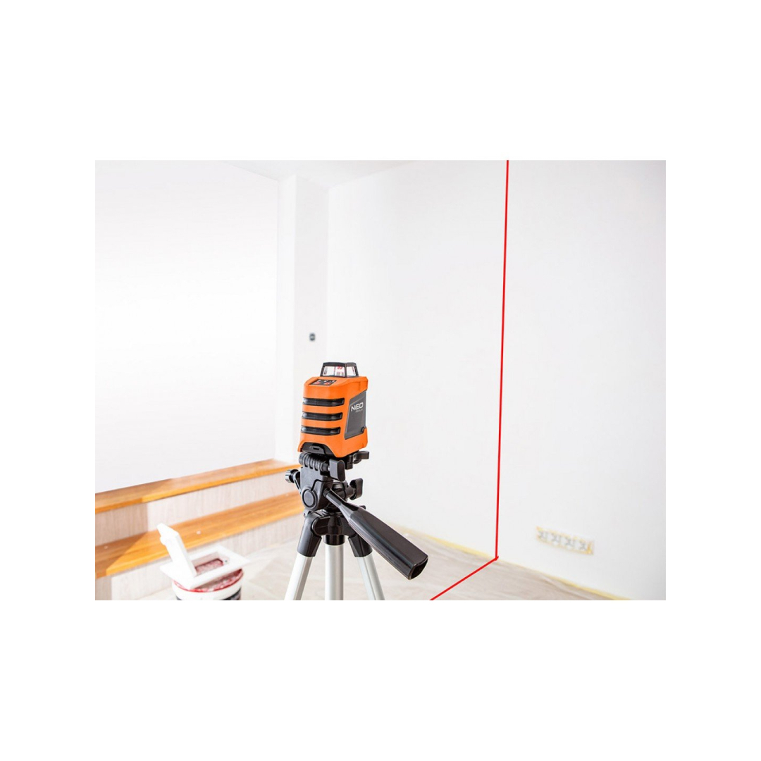 Lazerinis matuoklis NEO 75-102, 360-laipsnių,15m su 1.5m trikoju 3